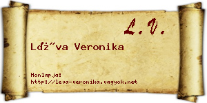 Léva Veronika névjegykártya